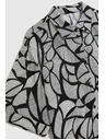 Moodo Viskózová košeľa čierno-biela Moodo