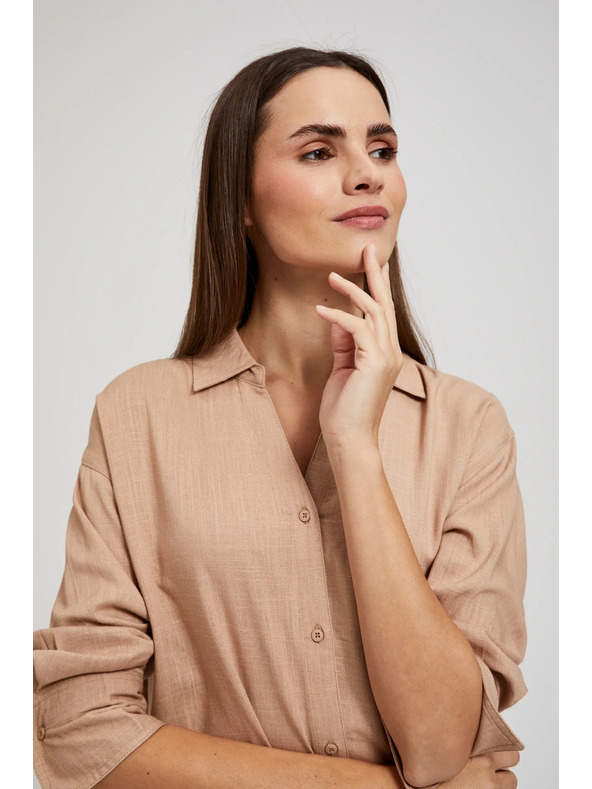 Moodo Ľanová košeľa béžová Moodo