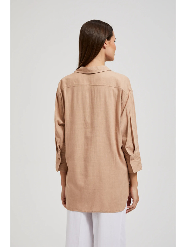 Moodo Ľanová košeľa béžová Moodo