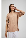 Moodo Ľanová košeľa béžová Moodo