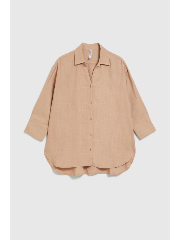 Moodo Ľanová košeľa béžová Moodo