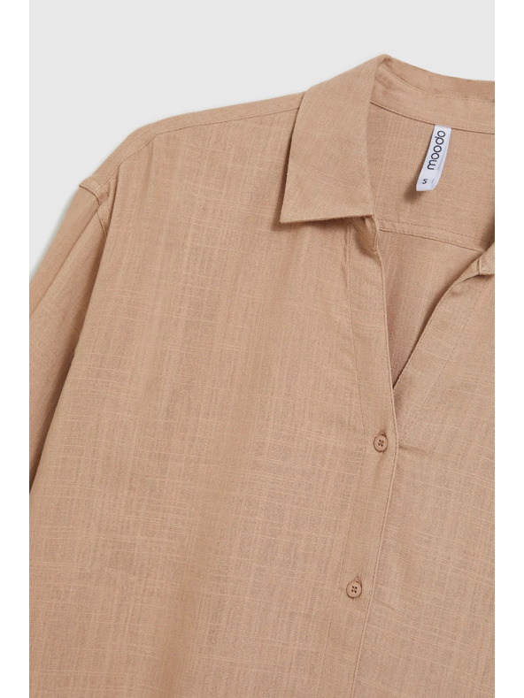 Moodo Ľanová košeľa béžová Moodo