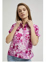 Moodo Ružová košeľa s kvetinovým vzorom Moodo