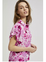 Moodo Ružová košeľa s kvetinovým vzorom Moodo