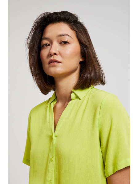 Moodo Limetkové tričko s golierom Moodo