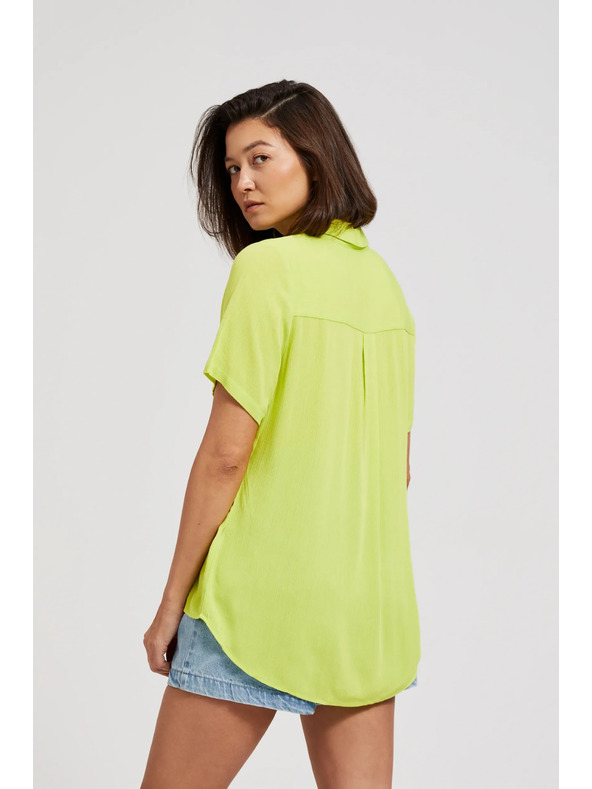 Moodo Limetkové tričko s golierom Moodo