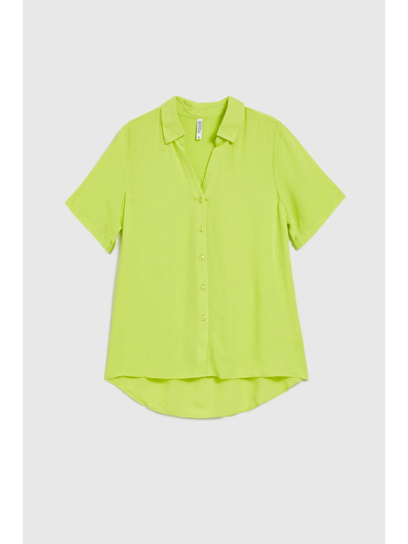 Moodo Limetkové tričko s golierom Moodo