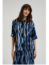 Moodo Vzorovaná košeľa s krátkymi rukávmi modrá Moodo