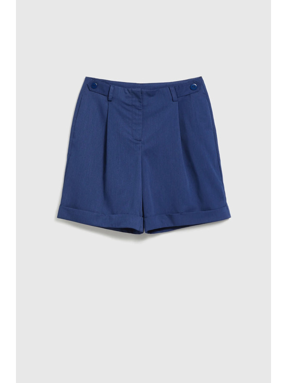 Moodo Tmavo modré šortky po kolená Moodo