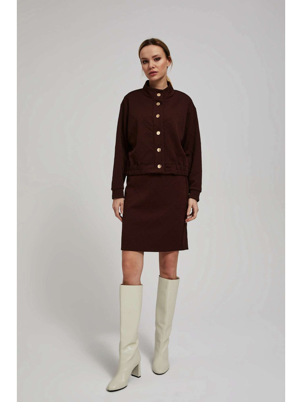 Moodo Priliehavá gaštanová sukňa po kolená Moodo