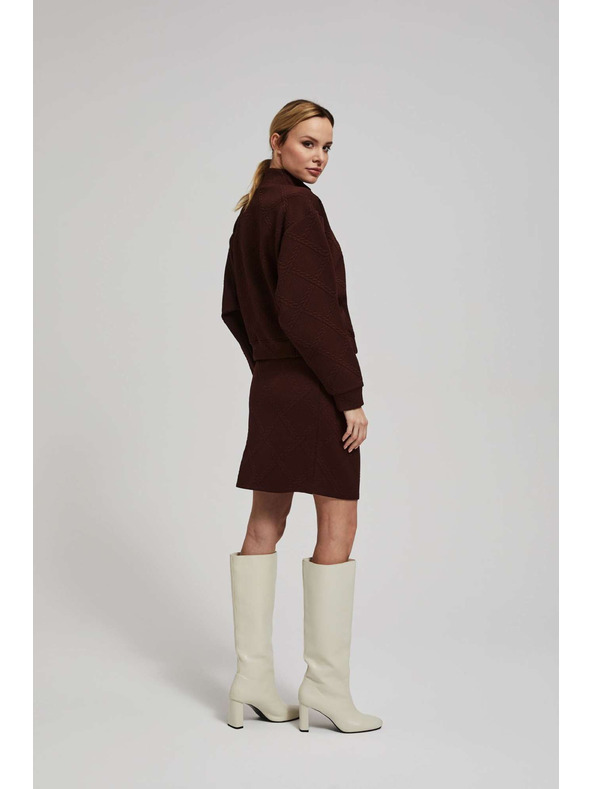 Moodo Priliehavá gaštanová sukňa po kolená Moodo