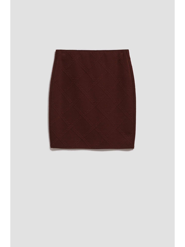 Moodo Priliehavá gaštanová sukňa po kolená Moodo