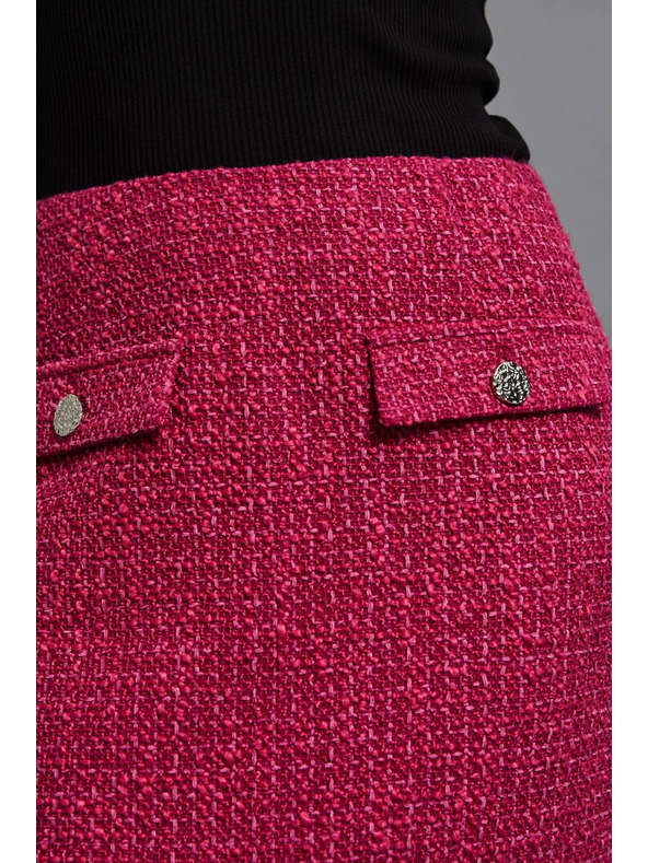 Moodo Sukňa v tvídovom štýle ružová Moodo