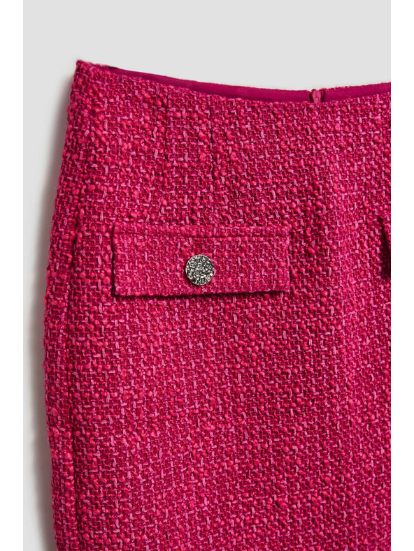 Moodo Sukňa v tvídovom štýle ružová Moodo