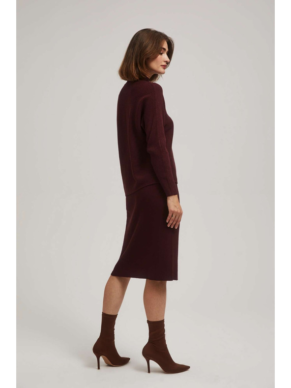 Moodo Priliehavá gaštanová úpletová sukňa Moodo