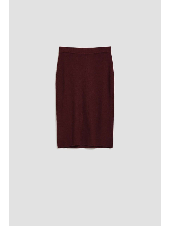 Moodo Priliehavá gaštanová úpletová sukňa Moodo