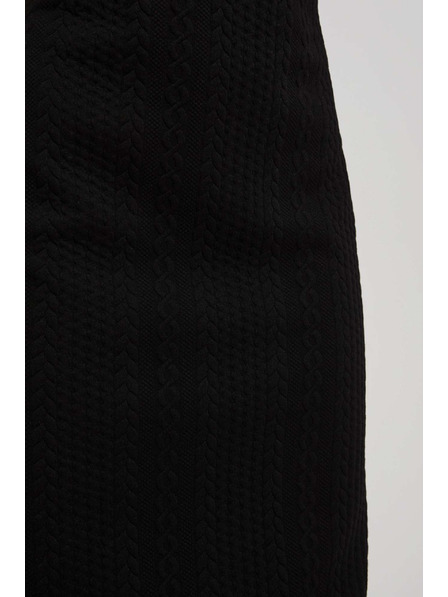 Moodo Tužková sukňa so svetrovým vzorom čierna Moodo