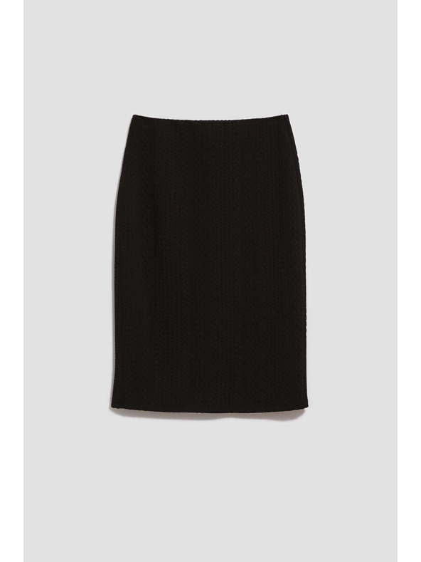 Moodo Tužková sukňa so svetrovým vzorom čierna Moodo