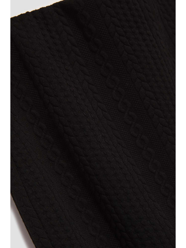Moodo Tužková sukňa so svetrovým vzorom čierna Moodo
