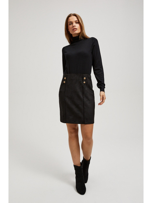 Moodo Tužková sukňa s ozdobnými gombíkmi Moodo