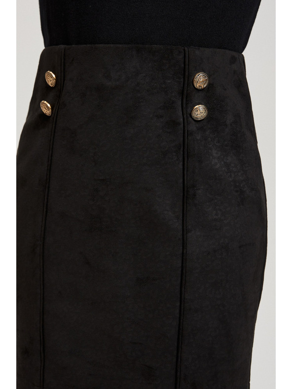 Moodo Tužková sukňa s ozdobnými gombíkmi Moodo