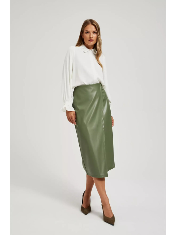 Moodo Voskovaná midi sukňa Moodo