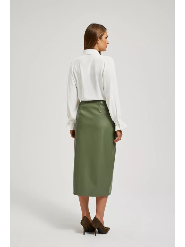 Moodo Voskovaná midi sukňa Moodo