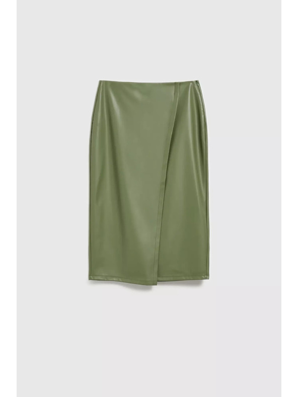 Moodo Voskovaná midi sukňa Moodo