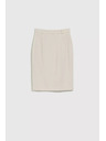 Moodo Hladká tužková sukňa po kolená béžová Moodo