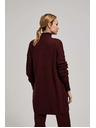 Moodo Dlhý kardigán gaštanový Moodo