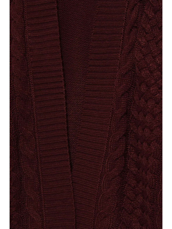 Moodo Dlhý kardigán gaštanový Moodo