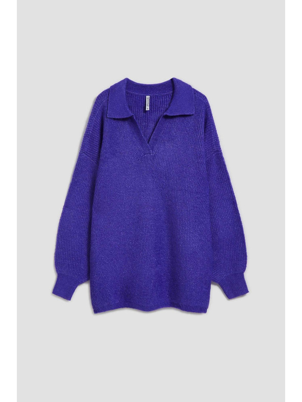 Moodo Sveter s výstrihom do V fialový Moodo