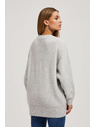 Moodo Sveter s ozdobným pletencom svetlo sivý Moodo