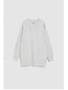 Moodo Sveter s ozdobným pletencom svetlo sivý Moodo