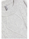Moodo Sveter s ozdobným pletencom svetlo sivý Moodo