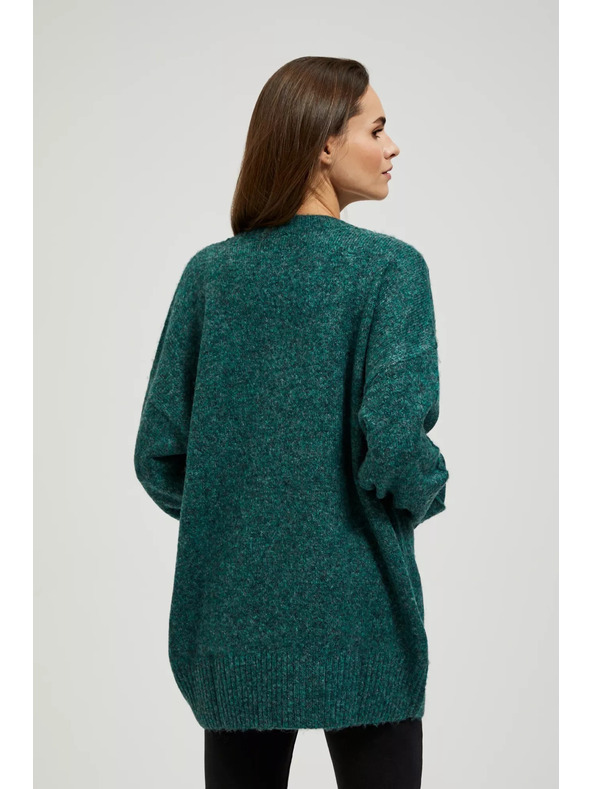 Moodo Hladký sveter s výstrihom do V Moodo