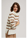 Moodo Sveter s pruhmi a stojačkou Moodo