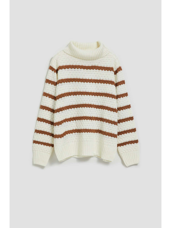 Moodo Sveter s pruhmi a stojačkou Moodo