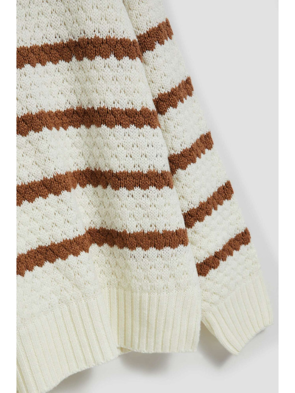 Moodo Sveter s pruhmi a stojačkou Moodo