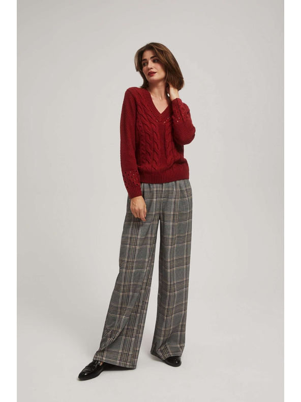 Moodo Sveter s čipkovanými rukávmi Moodo