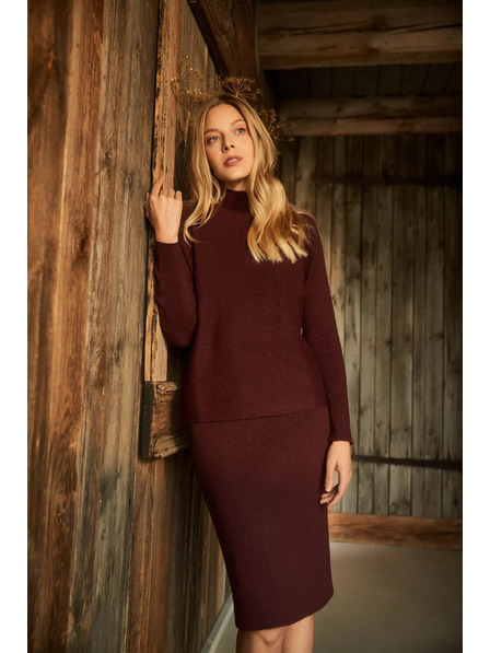 Moodo Sveter netopierieho strihu s vysokým golierom Moodo