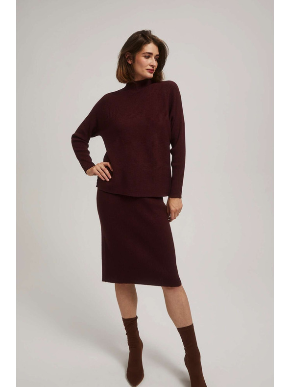 Moodo Sveter netopierieho strihu s vysokým golierom Moodo