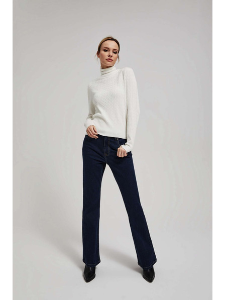 Moodo Tenký sveter so stojačkou perleťový Moodo