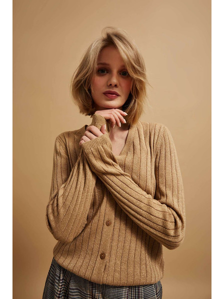 Moodo Sveter zdobený metalickou niťou Moodo