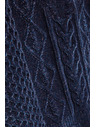 Moodo Sveter s ozdobným pletencom tmavo modrý Moodo