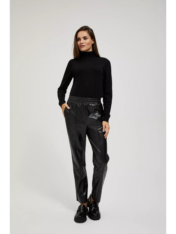 Moodo Sveter so stojačkou čierny Moodo