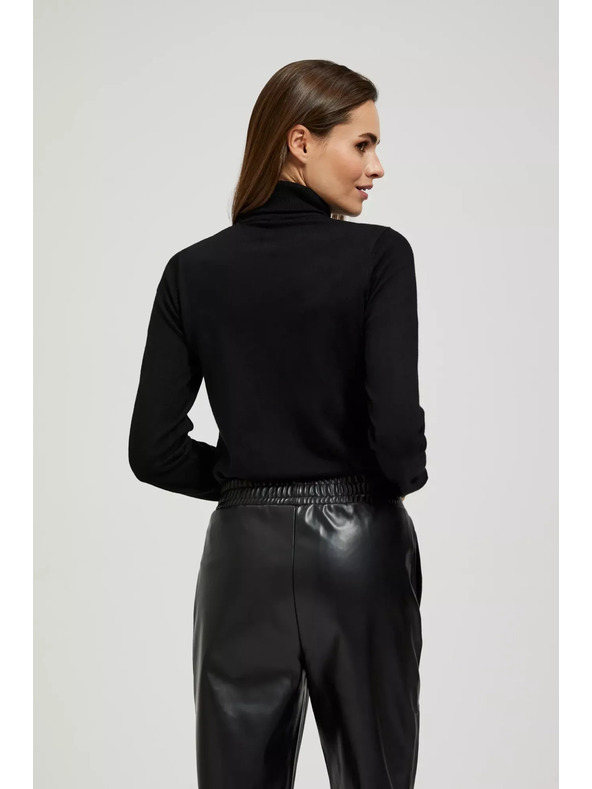 Moodo Sveter so stojačkou čierny Moodo