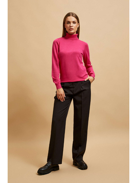 Moodo Sveter so stojačkou fuchsiový Moodo