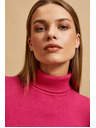 Moodo Sveter so stojačkou fuchsiový Moodo