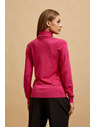 Moodo Sveter so stojačkou fuchsiový Moodo